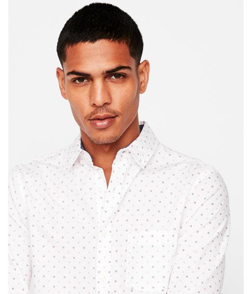 Express Mens Classic Soft Wash Micro Print Dress
