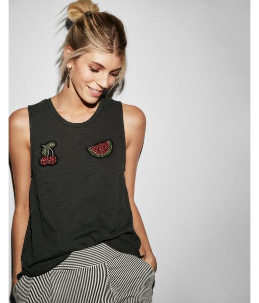 Express Womens Express One Eleven Cherry And Watermelon Patch Tank