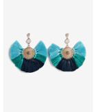 Express Womens Stone Embellished Tassel Earrings