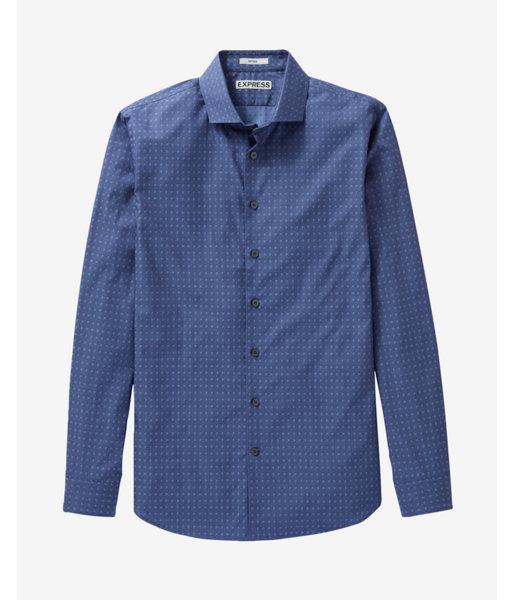 Express Mens Fitted Geo Print Dress