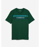 Express Mens Double Stripe Express Logo Graphic Tee