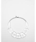 Express Womens Large Mixed Resin Geometric Beads Necklace
