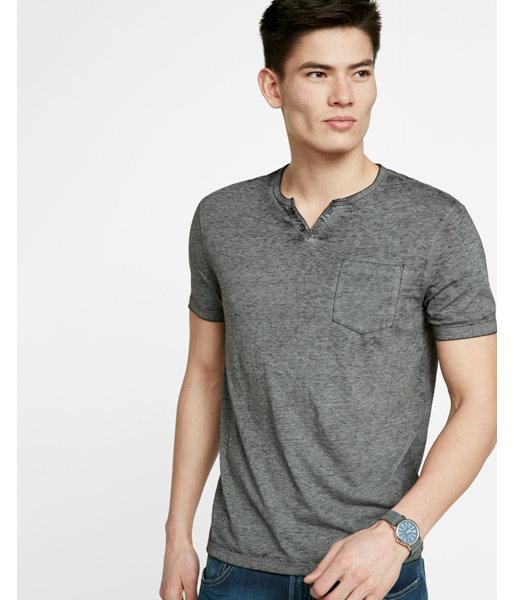 Express Mens Burnout Notch Neck Short