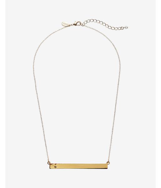 Express Womens Single Stone Bar Pendant Necklace