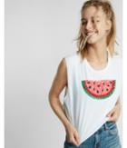 Express Sequin Watermelon Cropped