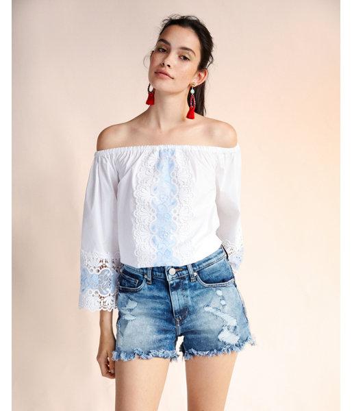 Express Womens High Waisted Destroyed Denim Cutoff