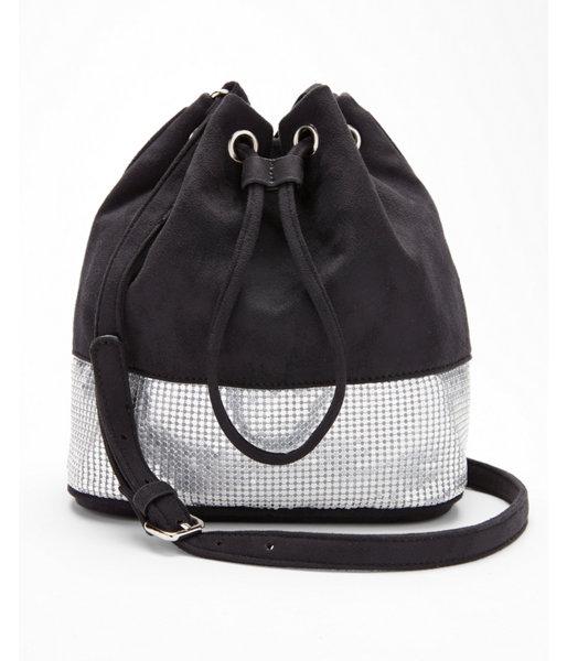 Express Womens Metal Mesh Bucket Bag