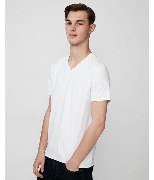 Express Mens Stretch Pima Cotton Blend V-neck Tee
