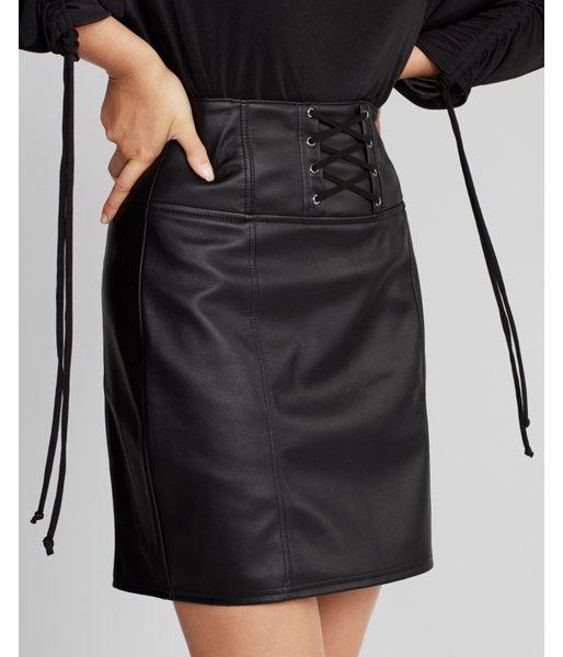 Express High Waisted Faux Leather Corset