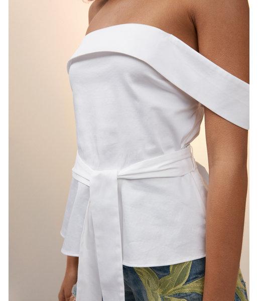 Express Womens Petite Tie Waist Peplum Top
