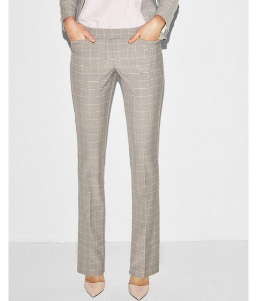 Express Womens Low Rise Windowpane Barely Boot Columnist Pant
