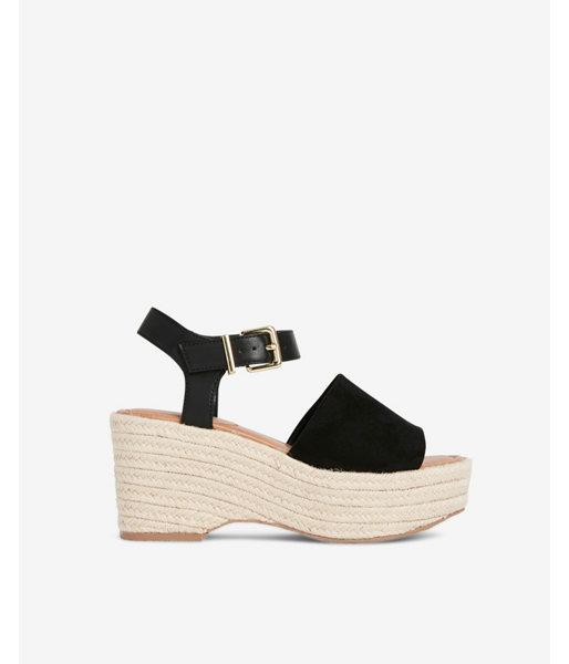 Express Womens Ankle Strap Flat Platform