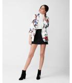 Express Womens Soft Floral Boyfriend Jacket