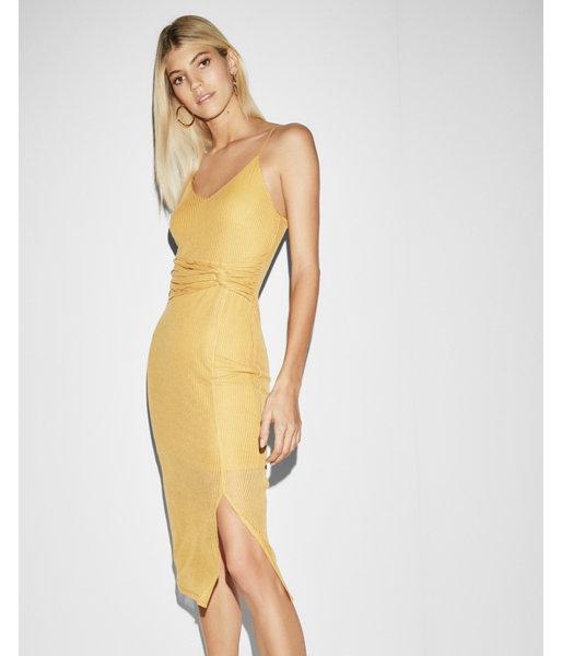 Express Womens Twist Front Sheer Rib  Dress