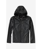 Express Men's Outerwear Express Tech Water Resistant Zip-up Black Jacket