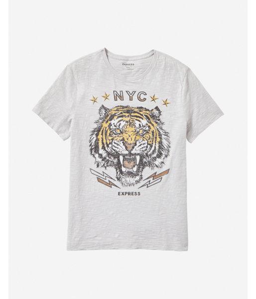 Express Mens Nyc Tiger Graphic Tee