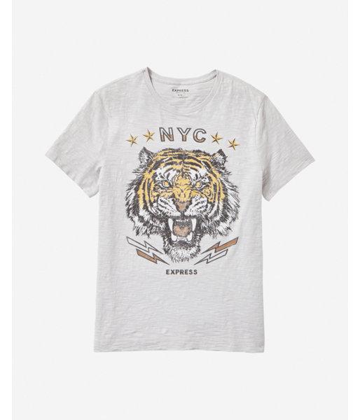 Express Mens Nyc Tiger Graphic Tee