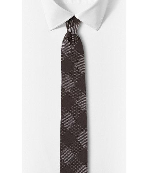 Express Men's Ties Textured Check Narrow