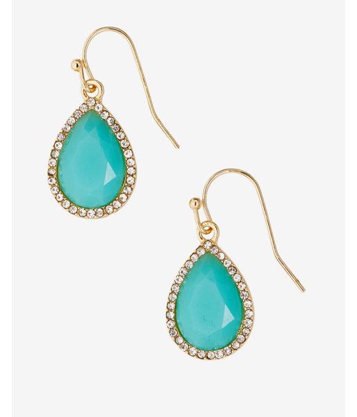 Express Teardrop And Rhinestone Earring