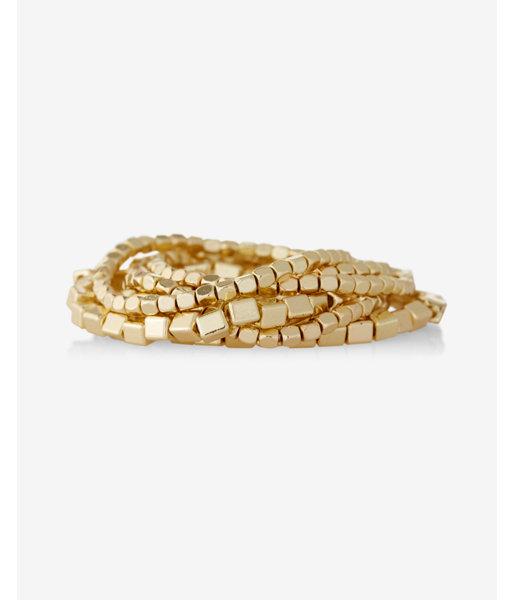 Express Womens Set Of Seven Stretch Bracelets