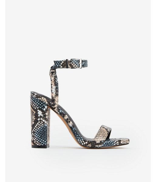 Express Womens Snakeskin Print Essex Heel