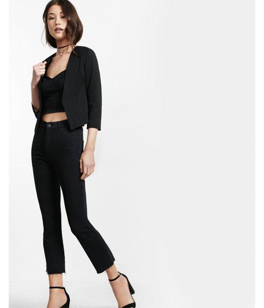 Express Womens Black Cutaway Jacket