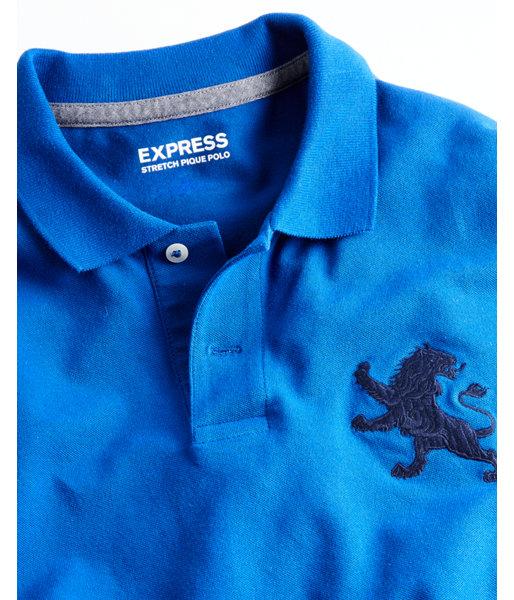 Express Stretch Large Lion Pique Polo