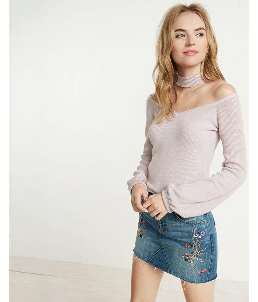 Express Womens Sweetheart Neckline Pullover Choker