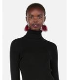 Express Womens Ribbed Fitted Turtleneck Midi
