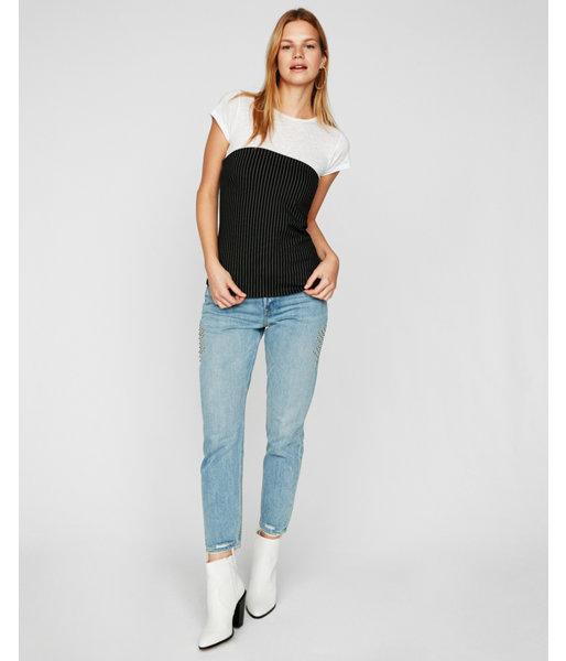 Express Womens Express One Eleven Pinstripe Tube Top