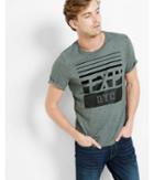 Express Mens Exp Nyc Striped Graphic T-shirt