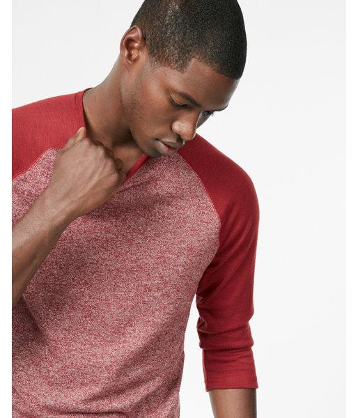 Express Marled Baseball Tee