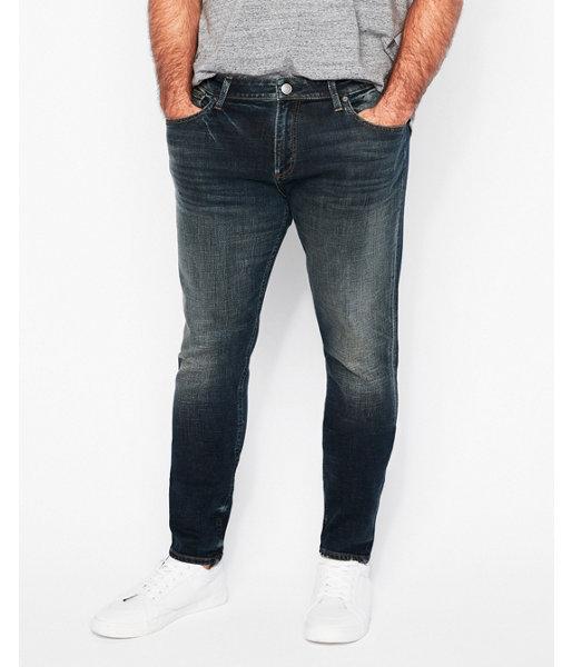 Express Mens Super Skinny Stretch+ Dark Wash Jeans