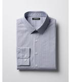 Express Mens Classic Striped Cotton Point Collar Dress