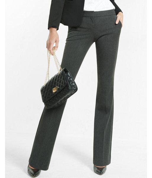 Express Womens Low Rise Slim Flare Columnist Pant