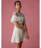 Express Mesh Short Sleeve Capelet Dress
