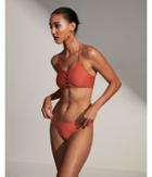 Express Womens Long Line Lattice Bikini Top
