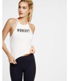Express Womens Exp Core Workout Abbreviated Square Neck Cami