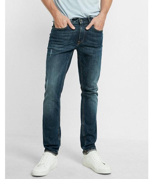 Express Skinny Light Distressed Jeans