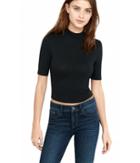 Express Women's Tees Express One Eleven Mock Neck Cropped T-shirt