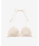 Express Solid Crochet Adjustable Triangle Bikini