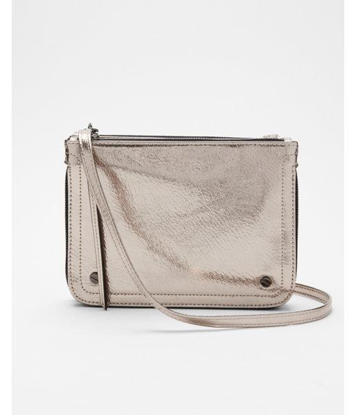 Express Womens Double Zip Cross Body Bag