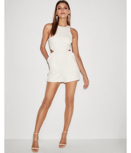 Express Womens Jaquard Cut-out Romper