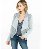 Express Womens Marled Color Block Drape Collar Cover-up