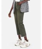 Express Womens High Waisted Button Fly Corduroy Cropped Pant