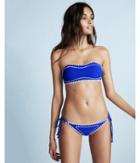 Express Womens Embroidered Bandeau Bikini Top