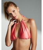 Express Womens Shimmering Cut-out Adjustable Halter Bikini Top
