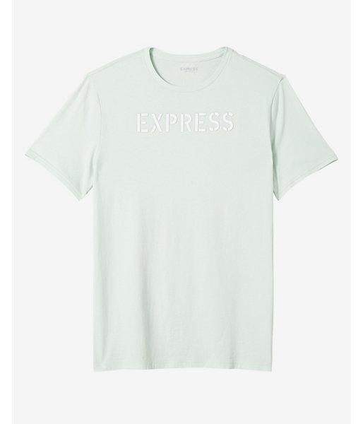 Express Mens Green Express Stacked Graphic Tee