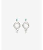 Express Womens Stone Embellished Circle Drop Earrings
