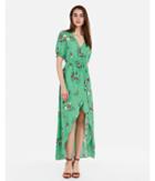 Express Womens Floral Ruffle Surplice Wrap Hi-lo